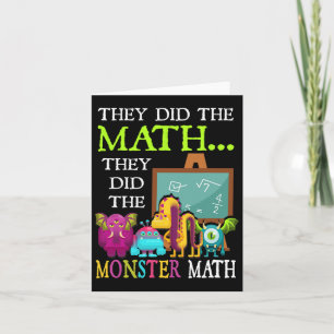 Sie machten die Mathematik, die sie dem Monster-Ma Karte