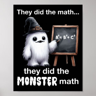 Sie machten die Monster-Mathematik Yeti Lustige Ha Poster