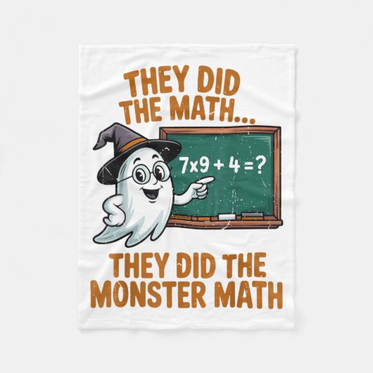 Sie machten Monster-Mathematik-Lehrer-Halloween-Ko Fleecedecke (Vorderseite)