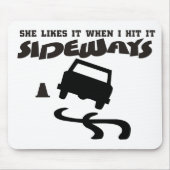 sie mag es seitlich DRIFTwith AUTO 2 Mousepad (Vorne)