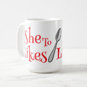 Sie mag löffeln kaffeetasse (Vorderseite Links)