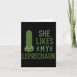 Sie mag meine leprechaun-lustige St. Patricks Day Karte