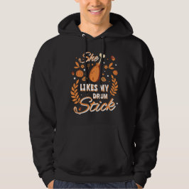 Sie mag meinen trockenem Stick Funny Erntedank Tür Hoodie