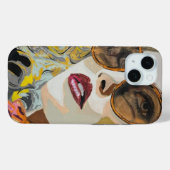 "Sie mag Pina Coladas" Gemälde auf einem Case-Mate iPhone Hülle (Rückseite (Horizontal))