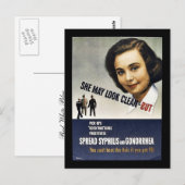 Sie mag sauber aussehen - aber postkarte (Vorne/Hinten)