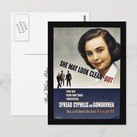 Sie mag sauber aussehen - aber postkarte (Vorne/Hinten)