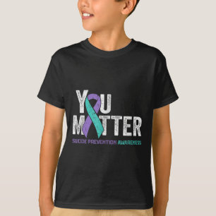 Sie Mattes Suizidpräventions-Bewusstseins-Schleife T-Shirt