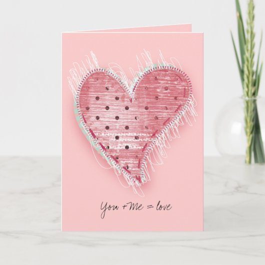 Sie + Me = Liebe Karte (Vorderseite)