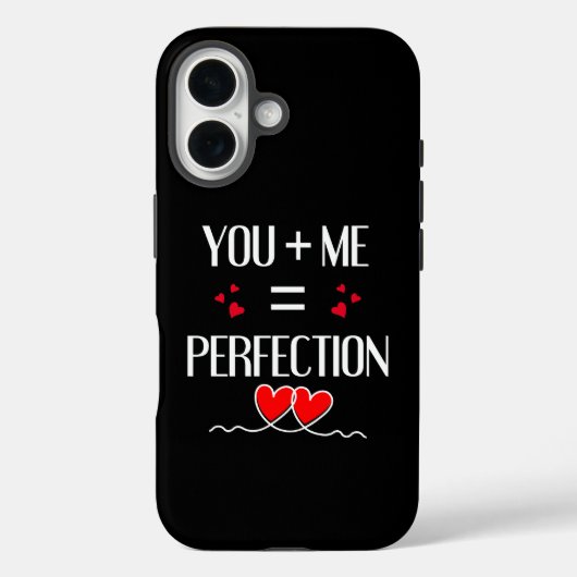 Sie + Me = Perfektion - Niedliches Couple Design Case-Mate iPhone Hülle (Rückseite)