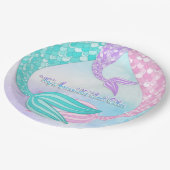 Sie Meerjungfrau für einander Pappteller (Schrägansicht)