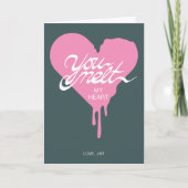 Sie meinen Valentinstag Herzkarte (PINK) Karte (Vorderseite)