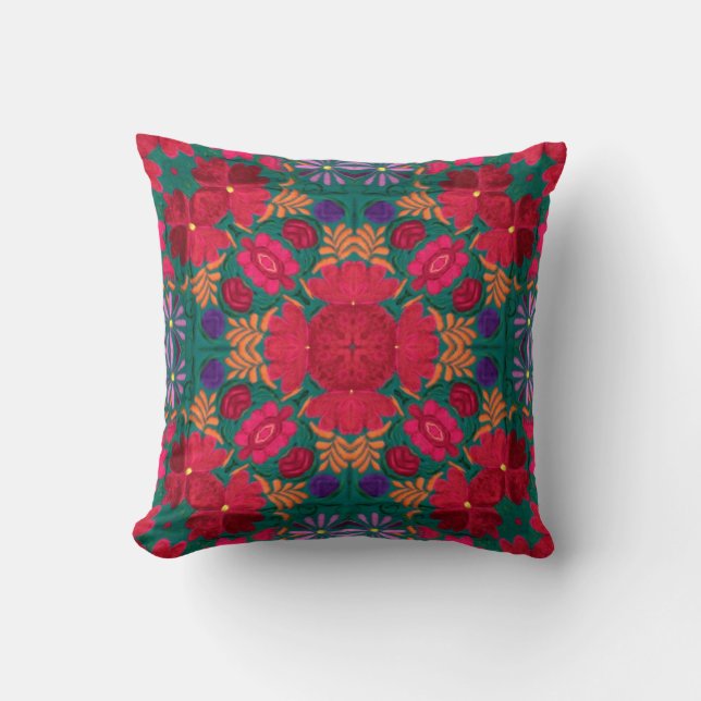 sie mexican textile flowers kissen (Vorderseite)