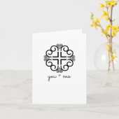 Sie + mich | Hmong inspirierte Karte (Gelbe Blume)