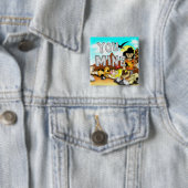 SIE MINE - Funny Prehistorischer Caveman Valentine Button (Beispiel)