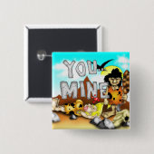 SIE MINE - Funny Prehistorischer Caveman Valentine Button (Vorne & Hinten)