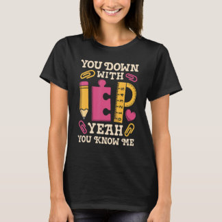 Sie mit IEP SPED Lehrer Special Bildung T-Shirt