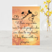 Sie mit meiner Gebetskarte umarmt Karte (Gelbe Blume)