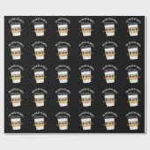 Sie Mocha Me Happy Funny Coffee Pun Dark BG Geschenkpapier (Flach)
