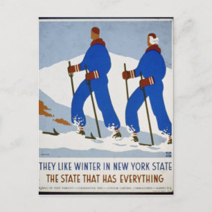 Sie mögen den Winter im Bundesstaat New York Postkarte