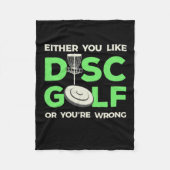 Sie mögen Disk Golf Fleecedecke (Vorderseite)
