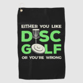 Sie mögen Disk Golf Golfhandtuch (Vorderseite)