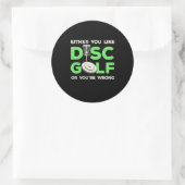 Sie mögen Disk Golf Runder Aufkleber (Tasche)