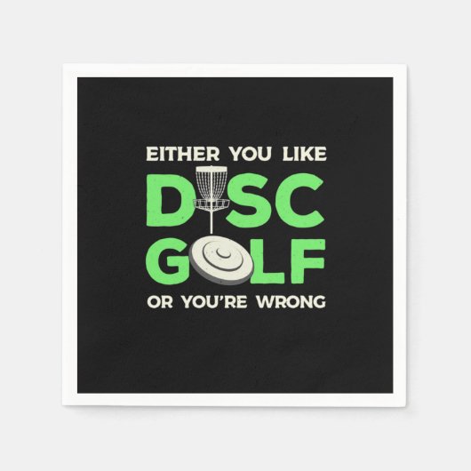 Sie mögen Disk Golf Serviette (Vorderseite)