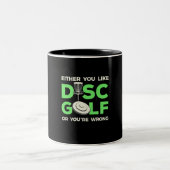 Sie mögen Disk Golf Zweifarbige Tasse (Mittel)