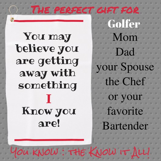 Sie mögen glauben, aber ich kenne Humorvolle Witzi Golfhandtuch