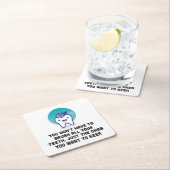 Sie müssen alle Ihre Zähne nicht putzen Rechteckiger Pappuntersetzer (Vor Ort)