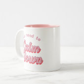 Sie müssen den Retro-Stil beruhigen Zweifarbige Tasse (Vorderseite Links)