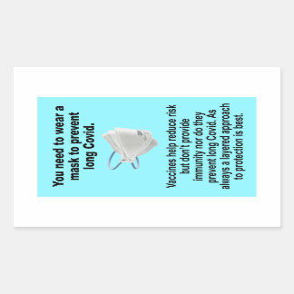 Sie müssen eine Maske tragen, um Papieraufkleber z Rechteckiger Aufkleber