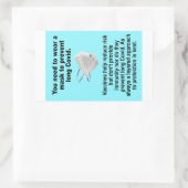 Sie müssen eine Maske tragen, um Papieraufkleber z Rechteckiger Aufkleber (Tasche)