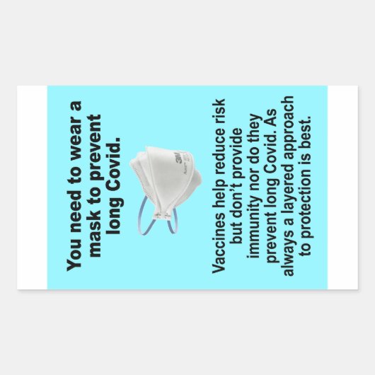 Sie müssen eine Maske tragen, um Papieraufkleber z Rechteckiger Aufkleber (Vorderseite)