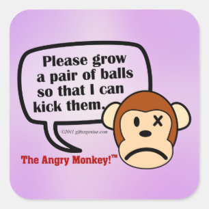 Sie müssen einige Bälle wachsen Quadratischer Aufkleber