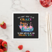 Sie müssen nicht verrückt sein, um uns Flamingo zu Serviette (Beispiel)