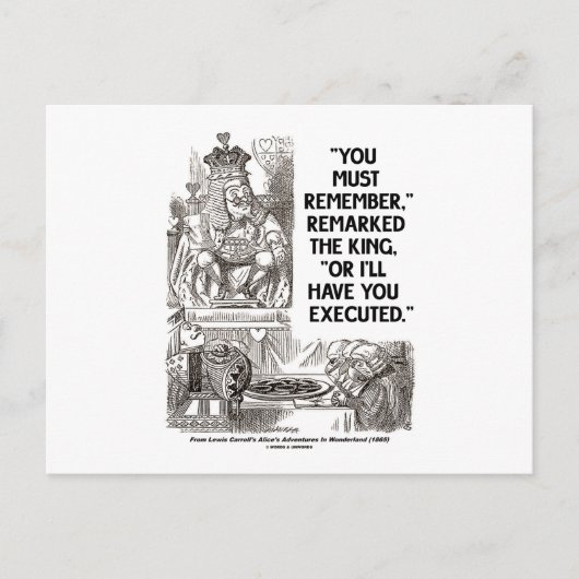 Sie müssen sich daran erinnern, oder ich habe Wond Postkarte (Vorderseite)