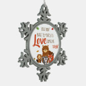 Sie müssen sich nicht mit der Liebe jemandem messe Schneeflocken Zinn-Ornament (Links)