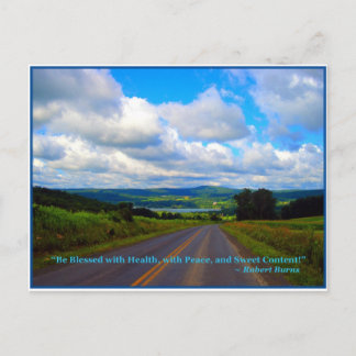 Sie nehmen die Hohe Straße Postkarte