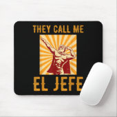 Sie nennen mich El Jefe Bragging Boss Joke mexikan Mousepad (Mit Mouse)