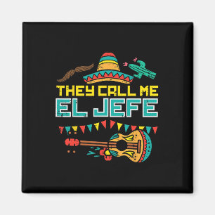 Sie nennen mich El Jefe Guitar Cinco De Mayo Music Magnet