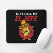Sie nennen mich El Jefe Taco Funny Boss Cinco De M Mousepad (Mit Mouse)