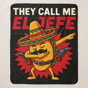 Sie nennen mich El Jefe Taco Funny Boss Cinco De M Sherpadecke