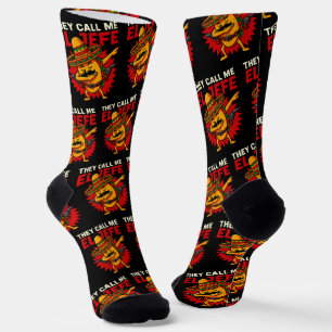 Sie nennen mich El Jefe Taco Funny Boss Cinco De M Socken