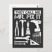 Sie nennen mich Mr Fix It Funny Handyman Vater Vat Postkarte (Vorne/Hinten)