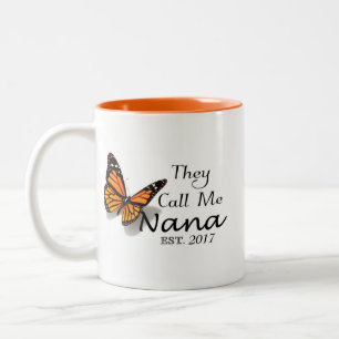 Sie nennen mich Nana Zweifarbige Tasse