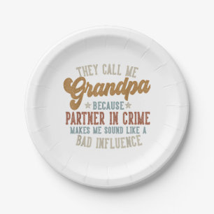 Sie nennen mich Opa Lustiger Vatertag Opa Pappteller
