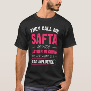 Sie nennen mich Safta, weil Partner von Crime Funn T-Shirt