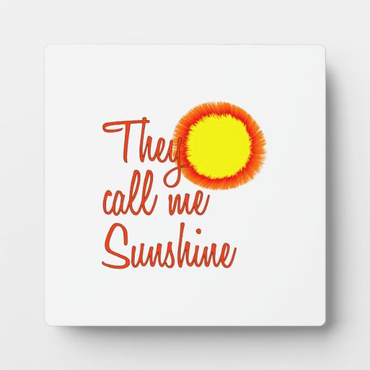 Sie nennen mich Sunshine Fotoplatte (Vorderseite)