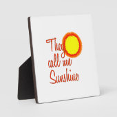 Sie nennen mich Sunshine Fotoplatte (Vorderseite)
